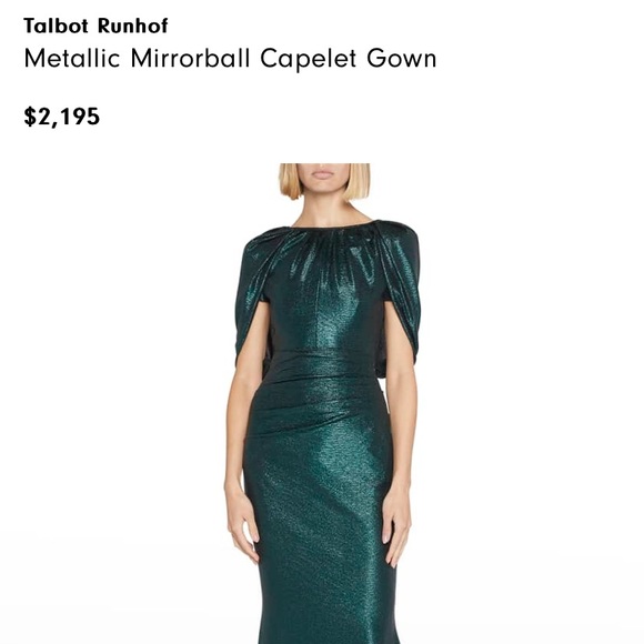 Talbot Runhof emerald green gown - Picture 6 of 8